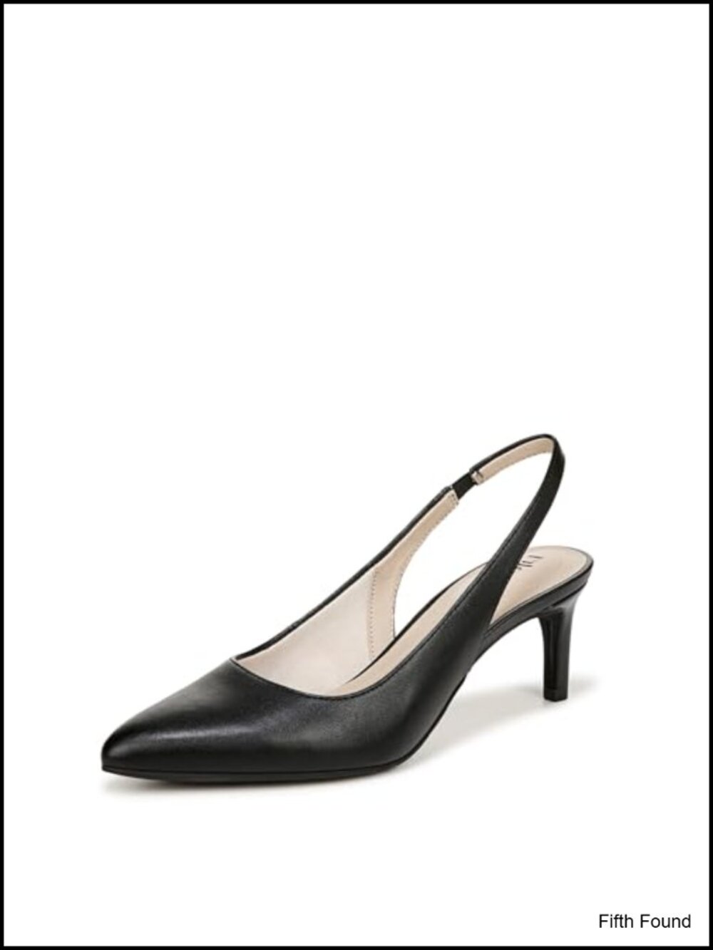 Women's Slingback Pointed Toe Pump Faux Leather Comfort Dress Shoe